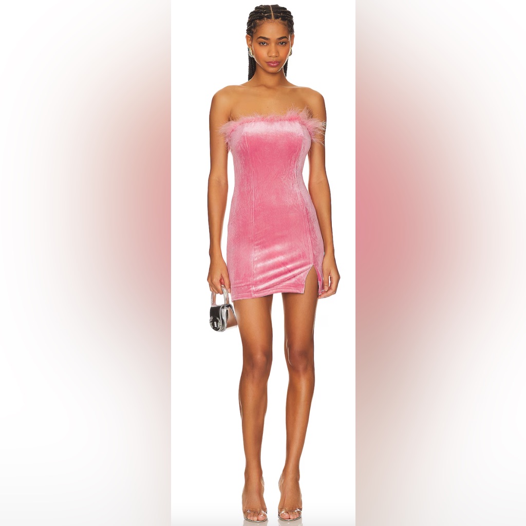 Superdown Symone Feather Mini Dress Nwot